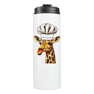 Termo Giraffe del chef - Giraffe dulce en el Gorra del c