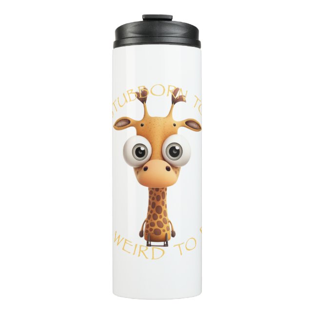 Termo Giraffe Demasiado Tonto Para Dejar De Ser Demasiad (Anverso)