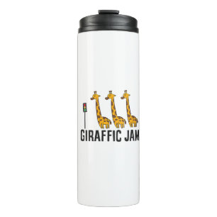 Termo Giraffic Jam Funny Giraffe Giraffe Pun Cute