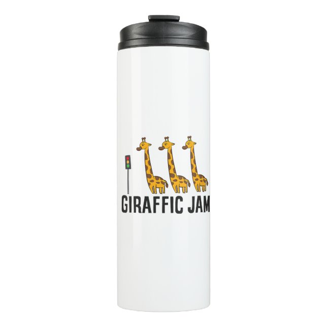 Termo Giraffic Jam Funny Giraffe Giraffe Pun Cute (Anverso)