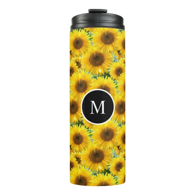 Termo Girasoles y monograma Blossom (Anverso)