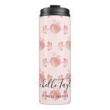 Girly Rubor Rosa Gold Fitness Trainer Business Car