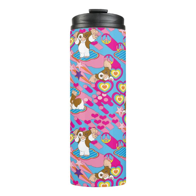 Termo Gizmo | Pink Peace & Love Pattern (Anverso)