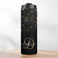 Glam Gold Purpurina Diamond Sparkle Elegant Monogr