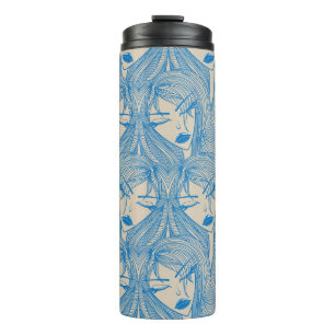 Termo Glamoroso chica: elegante patrón sin costura.