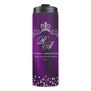 Termo Glittering Crown Monograma Magenta
