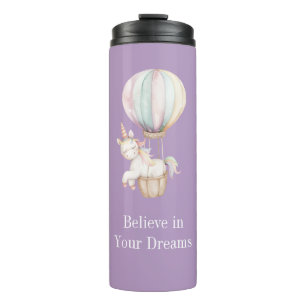 Termo Globo aerostático Unicornio Púrpura