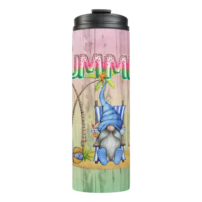 Termo Globos De Relieve metalizado De sandía Y Gnome De  (Anverso)