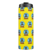 Glóbulo de la nieve con canto de Blackbird