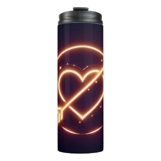 Termo glowing image of a heart with cupid's arrow