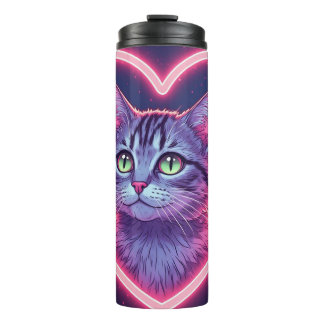 Termo Glowing Kitty Love Art | Romantic Pet Lover Gift