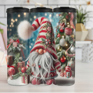 Termo Gnome de vacaciones con regalos de Navidad