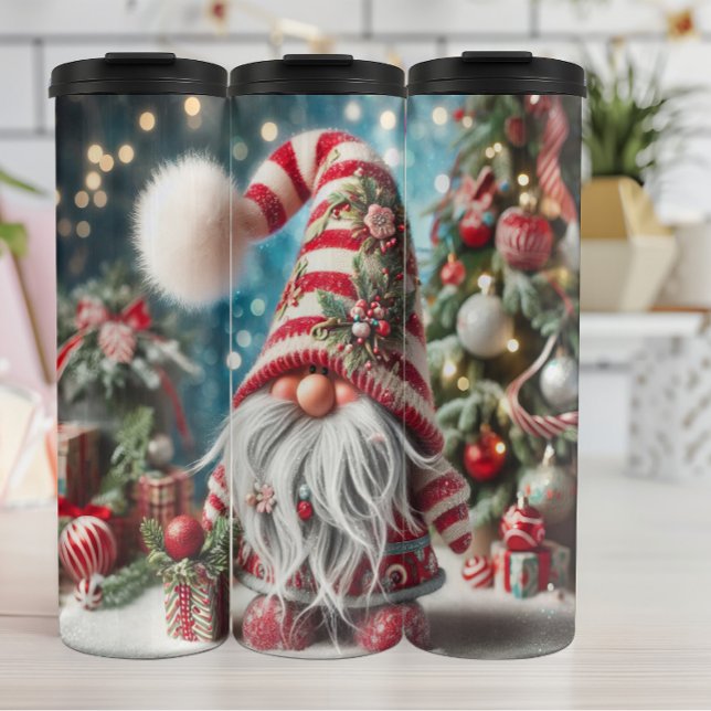 Termo Gnome de vacaciones con regalos de Navidad (Subido por el creador)