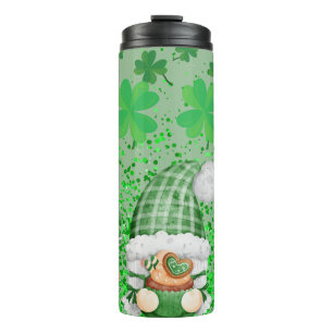 Termo Gnomes de Shamrock verde del Día de San Patricio