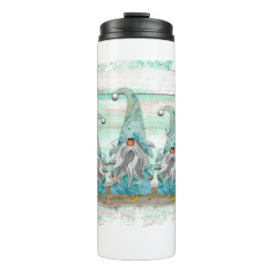 Termo Gnomes Tropical Blue Watercolor Beach