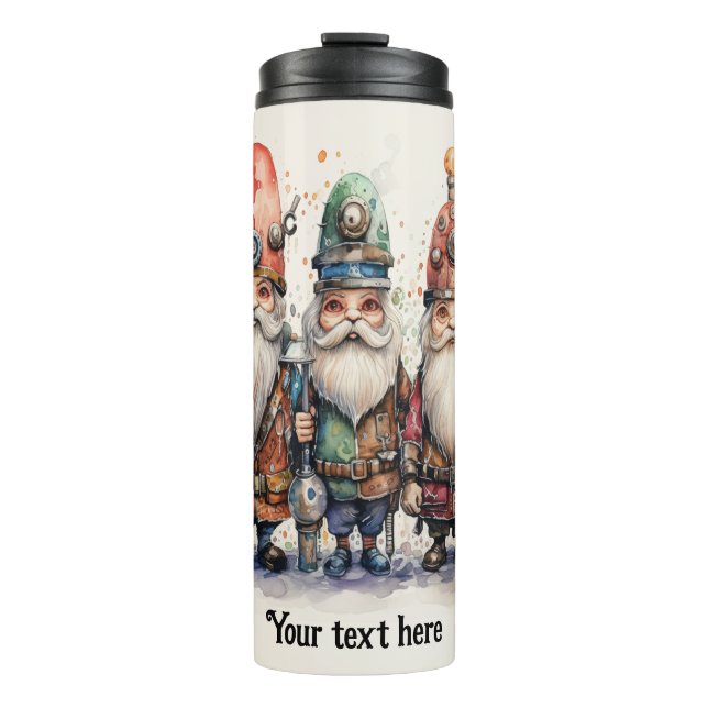 Termo Gnomos magos Steampunk (Anverso)