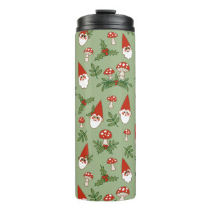 Termo Gnomos y Hongos en Taza Térmica de Celadón