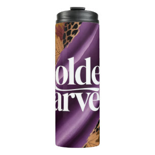 Termo Golden Harvest Luxury Purple Silk Autumn Design