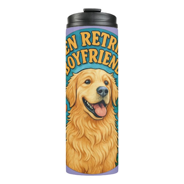 Termo Golden Retriever Boyfriend Funny Retro Dog Lover (Anverso)
