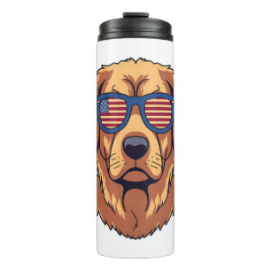 Termo Golden Retriever Divertido - Arte Gráfico para Ama
