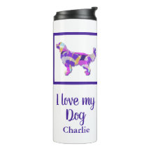 Golden Retriever Dog Silhouette PurplePY&B
