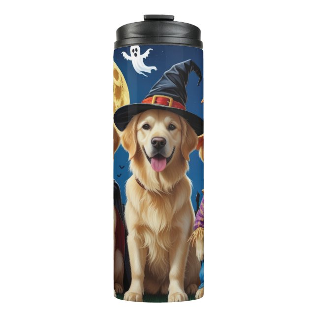 Termo Golden Retriever Dogs Pumpkin Halloween Funny (Anverso)