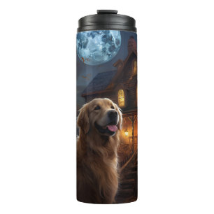 Termo Golden Retriever Halloween Aterrador