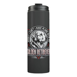 Termo Golden Retriever Planes Diseño De Insignia De Perr