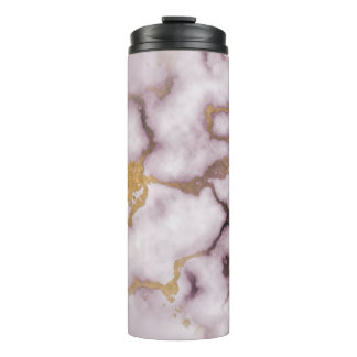 Termo Golden Vein Marble Blush Aura Thermal Tumbler