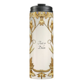Termo Golden Wavy deja Tumbler térmico floral