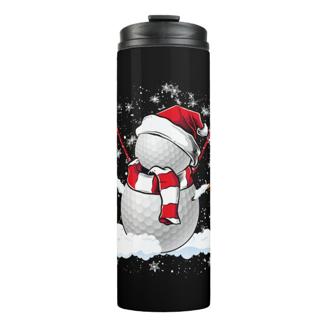 Termo Golf Snowman en vacaciones Navidades (Anverso)