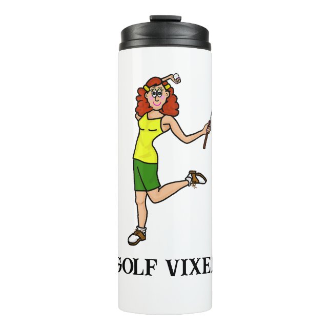 Termo Golf Vixen Female Golfer Thermal Tumbler (Anverso)