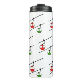 Termo Góndolas rojas y verdes en tumblers térmicos