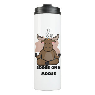 Termo Goose on the Moose Animal Funny