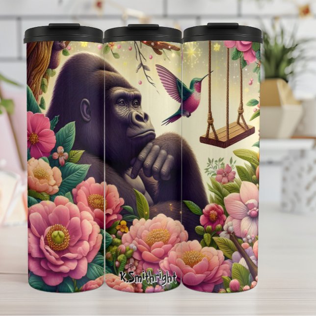 Termo Gorila en un jardín de fantasía (Subido por el creador)