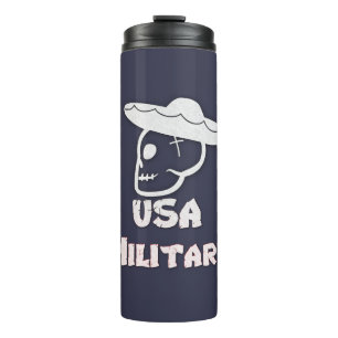 Termo Gorra de cráneo de EE.UU. Patriota de cráneo blanc