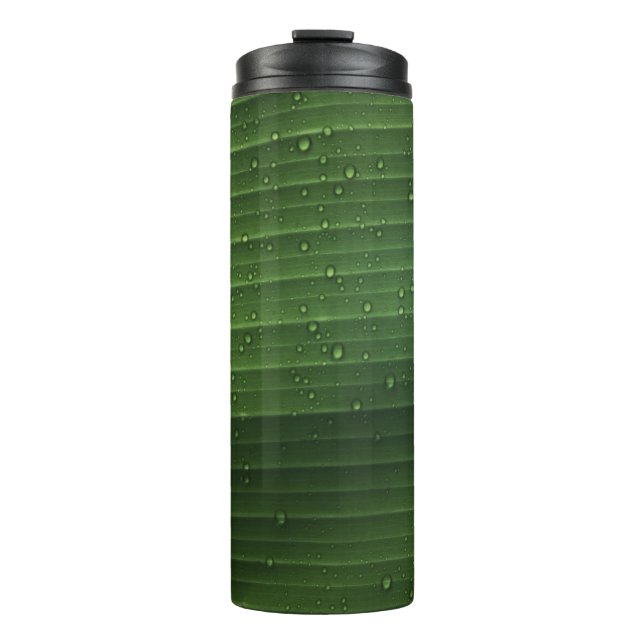 Termo Gotas de agua en hojas verdes (Anverso)