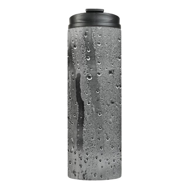 Termo Gotitas de lluvia en la ventana (Anverso)
