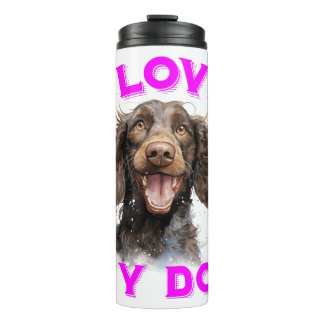 Termo Gourde "I Love My Dog" – Illustration Épagneul