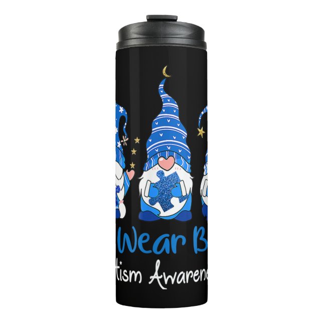 Termo Grab This "Three Gnomes Holding Blue Puzzle Autism (Anverso)