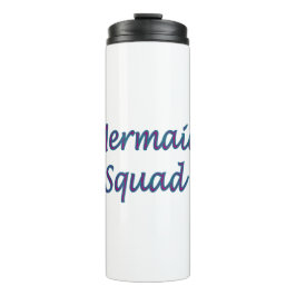 Termo Grabado del Escuadrón de Sirenas en verde azulado 