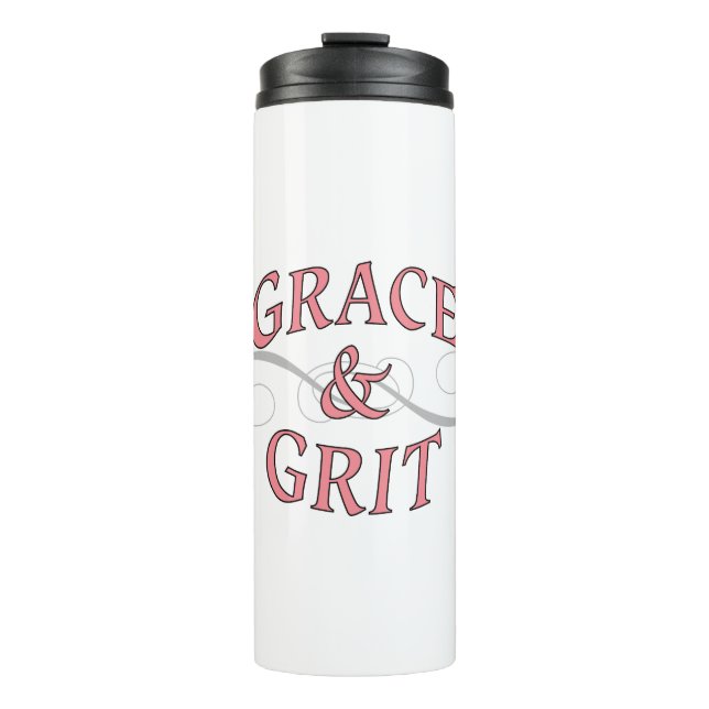 Termo Grace y Grit en rosa y gris (Anverso)