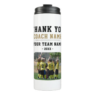 Termo Gracias Entrenador Nombre del Equipo Foto
