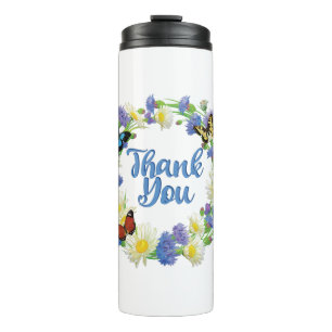 Termo Gracias Nota - Floral Handwriter Muchas Gracias