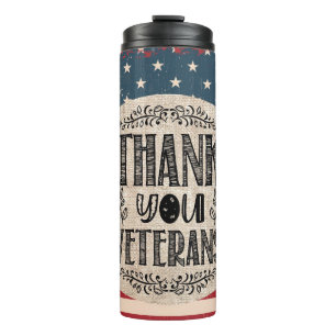 Termo Gracias Veteranos Termal Tumbler