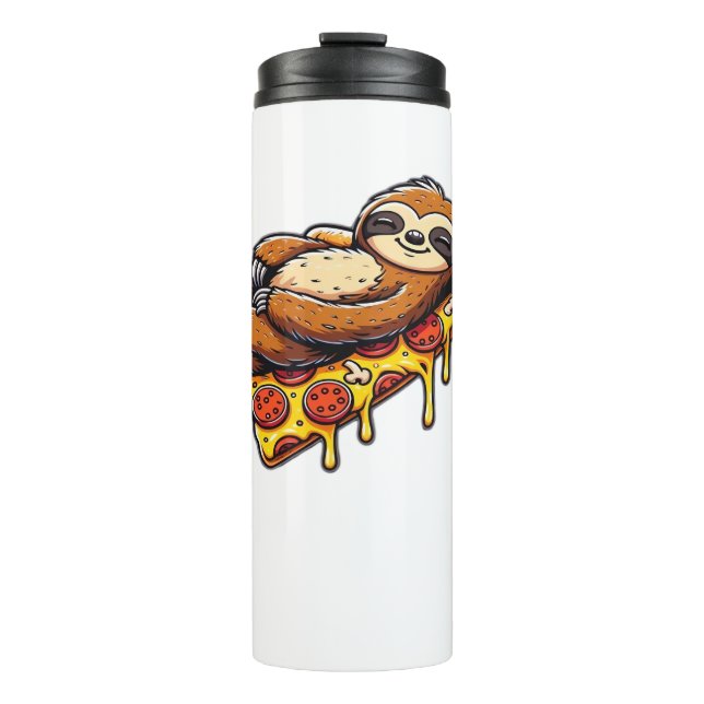 Termo Graciosa comida en eslovaco pizza, Kawaii Animal L (Anverso)