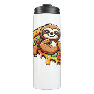 Termo Graciosa comida en eslovaco pizza, Kawaii Animal L