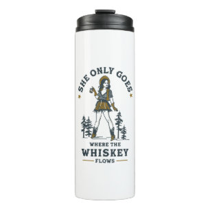 Termo Graciosa Vintage Western Cowgirl Whiskey Lover
