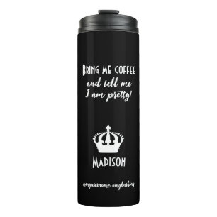 Termo Gracioso Café Estilo de nombre personalizado