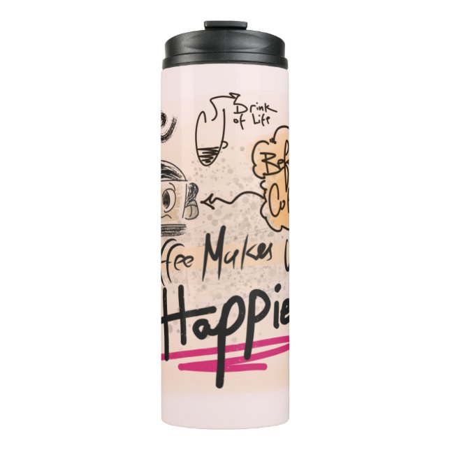 Termo Gracioso café Personalizado dulce Lover Doodle (Anverso)